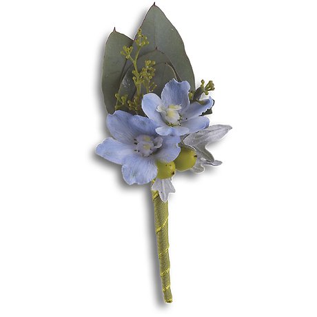 Hero&#039;s Blue Boutonniere